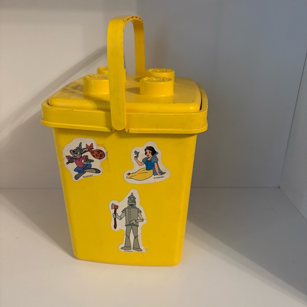 Vintage LEGO 1987 Storage Bucket with Handle